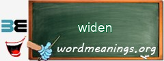 WordMeaning blackboard for widen